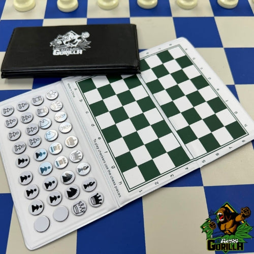 Checkbook Chess Set Small 6" Pocket Size By Chess Gorilla
