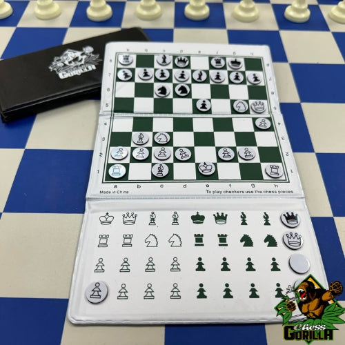 Checkbook Magnetic Chess Set - Small 6" Pocket Size - By Chess Gorilla